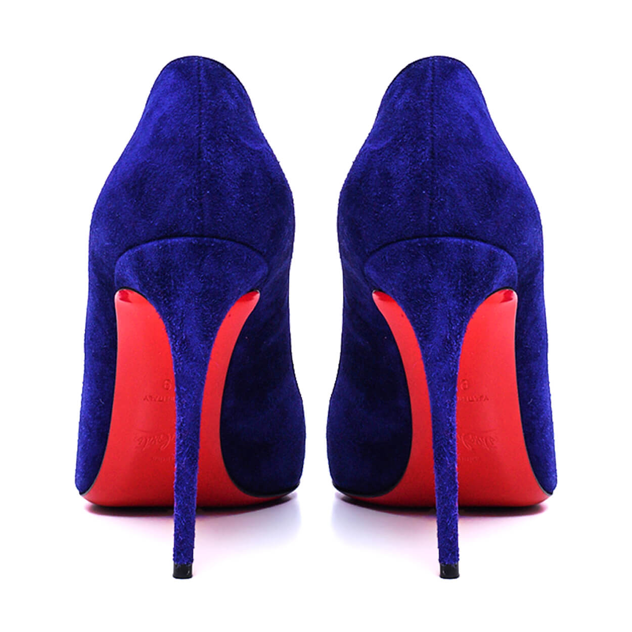 Christian Louboutin-Saks Blue Suede So Kate Stiletto Pumps 39 